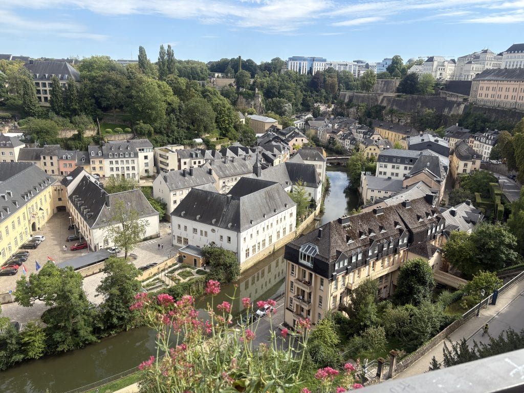 View of the Grund from the Chemin de la corniche in Luxembourg
