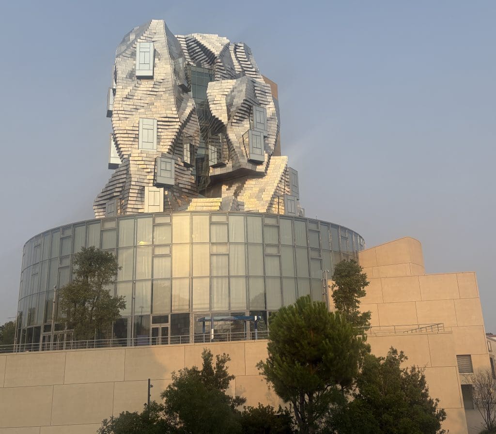 View of Luna, the futuristic contemporary art museum in Arles