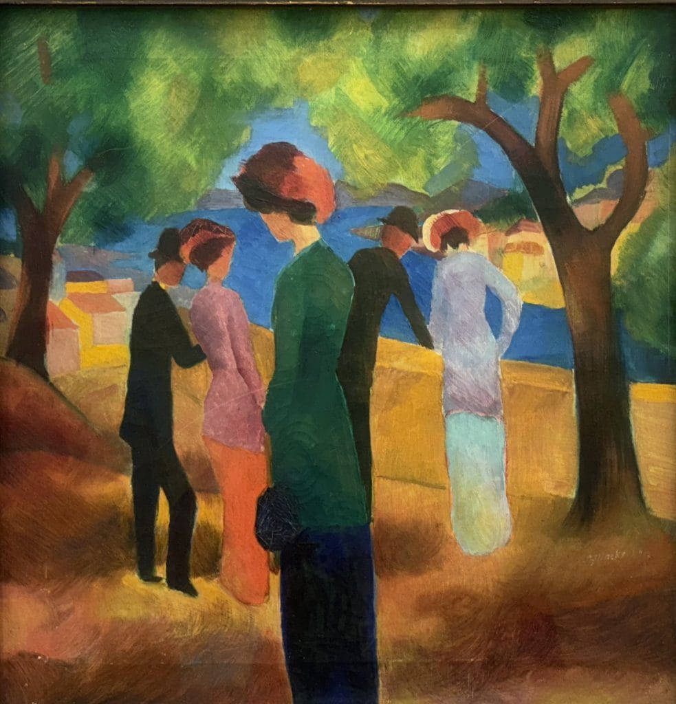 Lady in a Green Jacket by August Macke at Museum Ludwig in Cologne, Germany