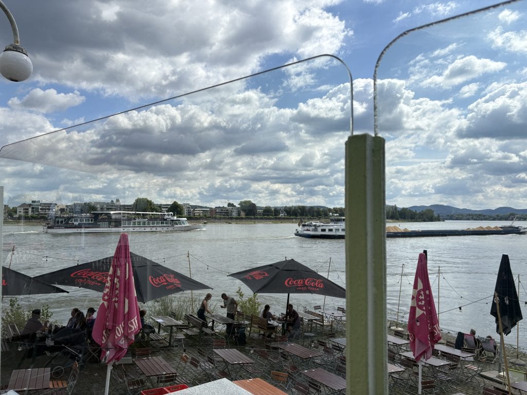 cafe in bonn overlooking the rhine