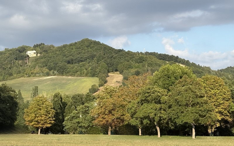 View of countryside near venue for Italiana Tours in Le Marche, Italy