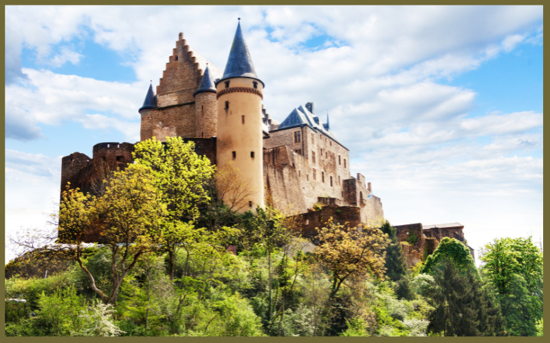 View of Vianden Castle in Luxembourg