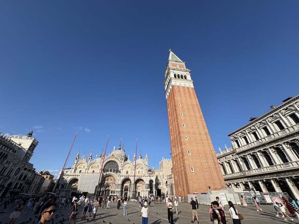 Venice Bell tower and Piazza Sna Macro in Venice