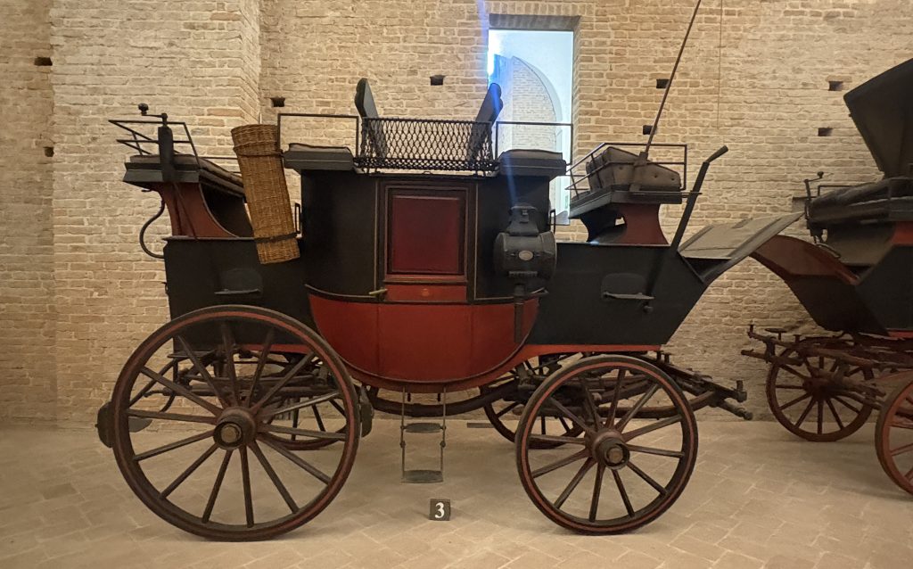 Coach at the carriage museum in thew civic museum in Piacenza