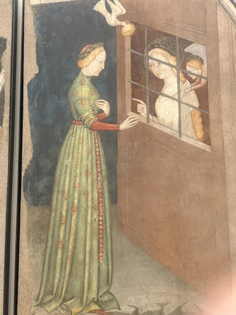 Medieval fresco at the civic museum in Piacenza