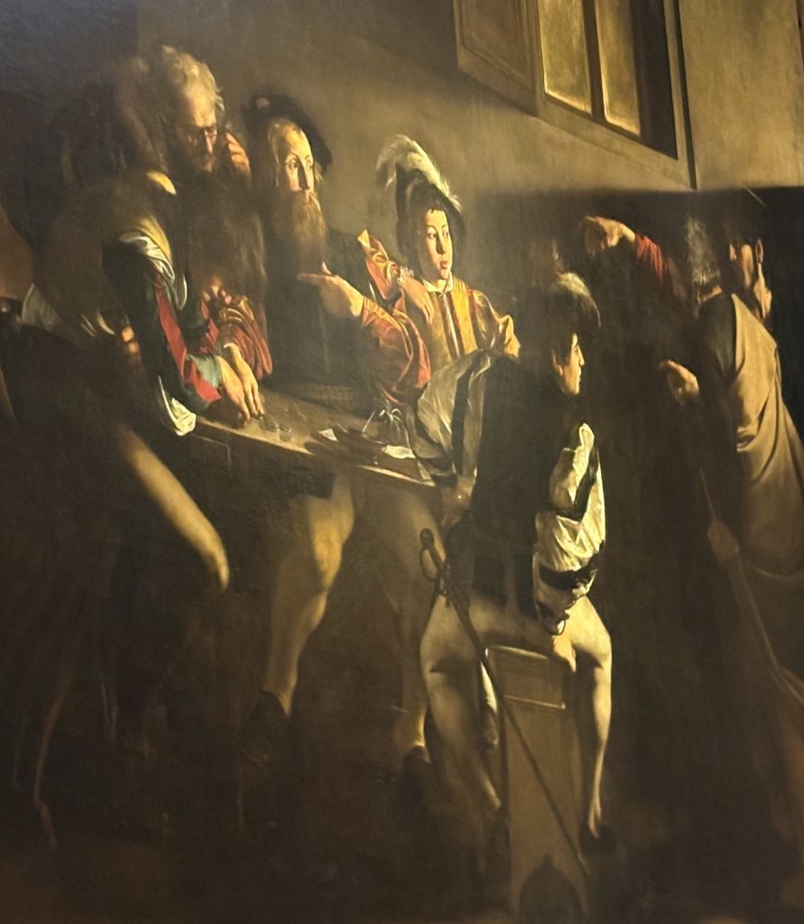 Painting by Caravaggio at San Luisi dei Francesi taken  on a Rome Photography Tour with Rome Photo Fun Tours.