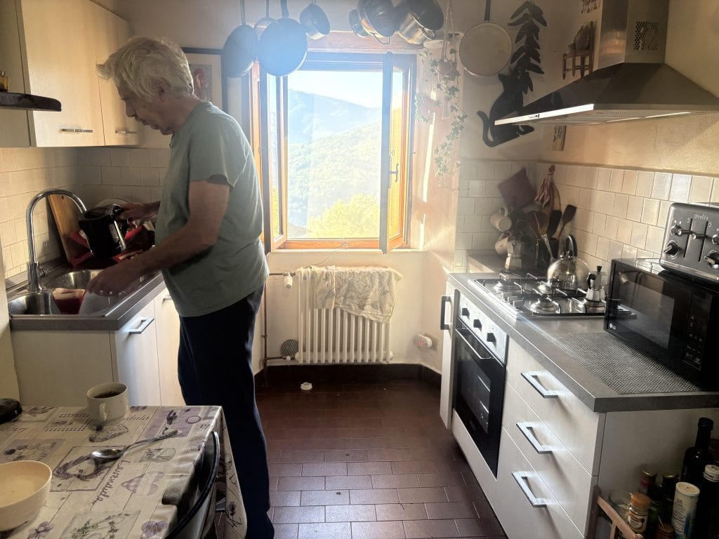 Kitchen at Casale di Clio, a wrting retreat in Tuscany