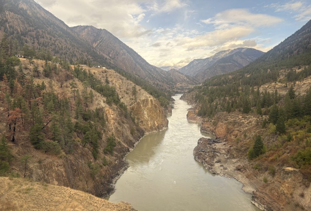 Fraser River in the desert en route to northern BC on the Rocky Mountaineer Rainforest to Goldrush journey