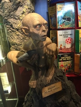 Model of Gollum from Lord of the Rings outside Weta Workshop, one of the sites to see during a recommended one visit to Wellington