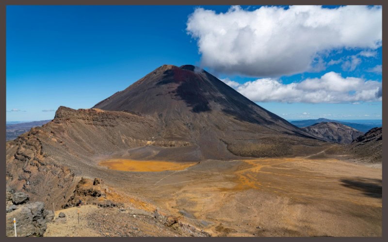 Mount Doom in Tongariro National Park on a clear blue-sky day, one of the top things to see while touring New Zealand's North Island