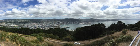 Panoramic view over Wellington seen from Victoria Park, a stop on my recommended one day visit to Wellington
