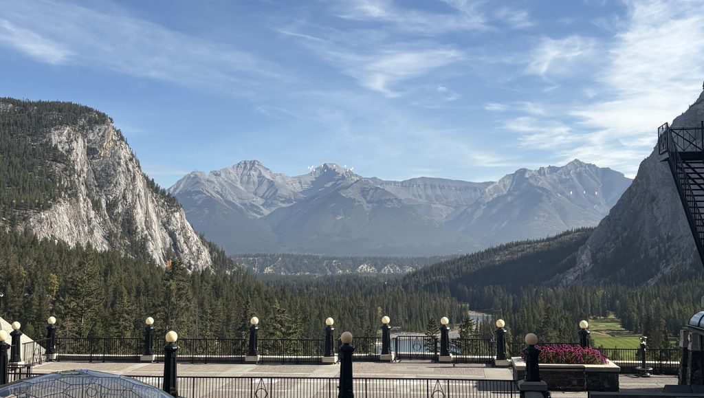 View over the Bow Valley from the Fairmont Banff Springs Hotel