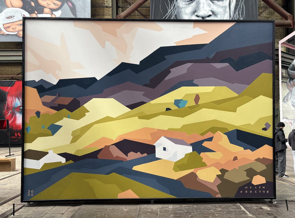 Helen Proctor Van Gogh-inspired landscape painting Les Alpilles at STRAAT Amsterdam