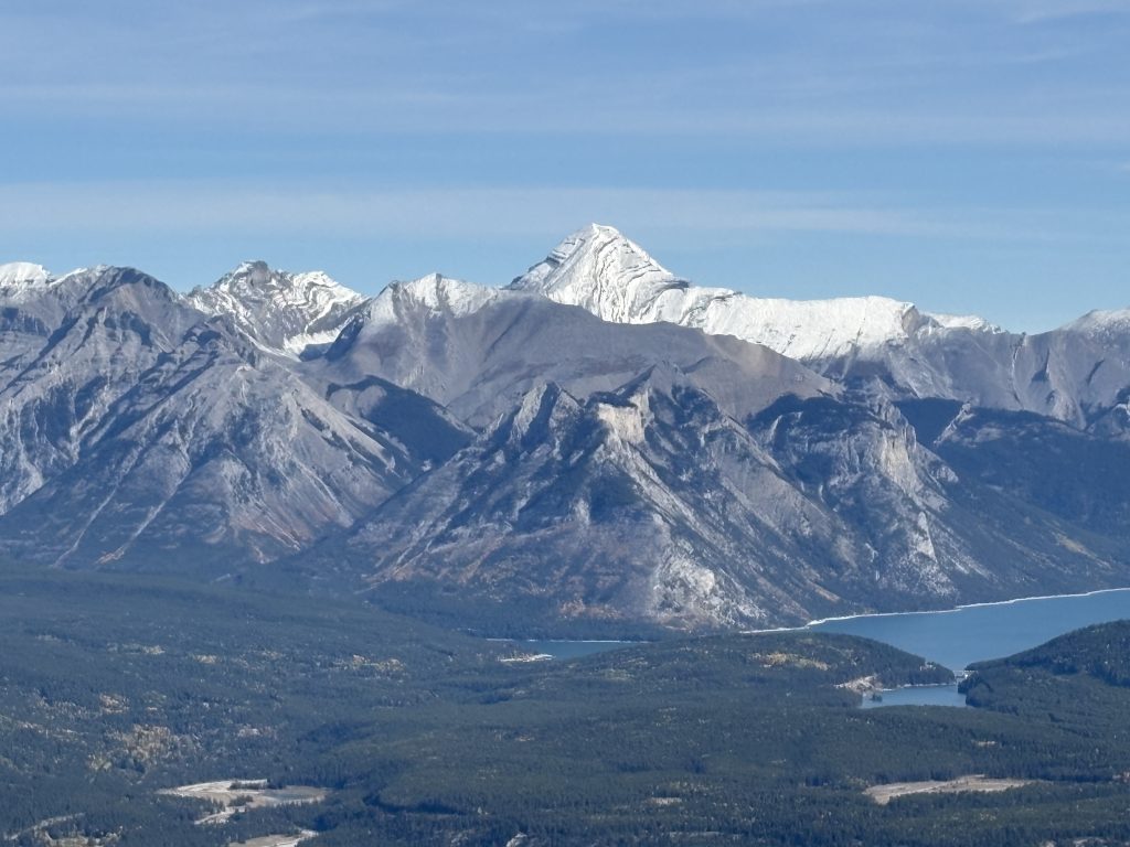 View from the top of Sulphur Mountain over Banff and the Bow Valley